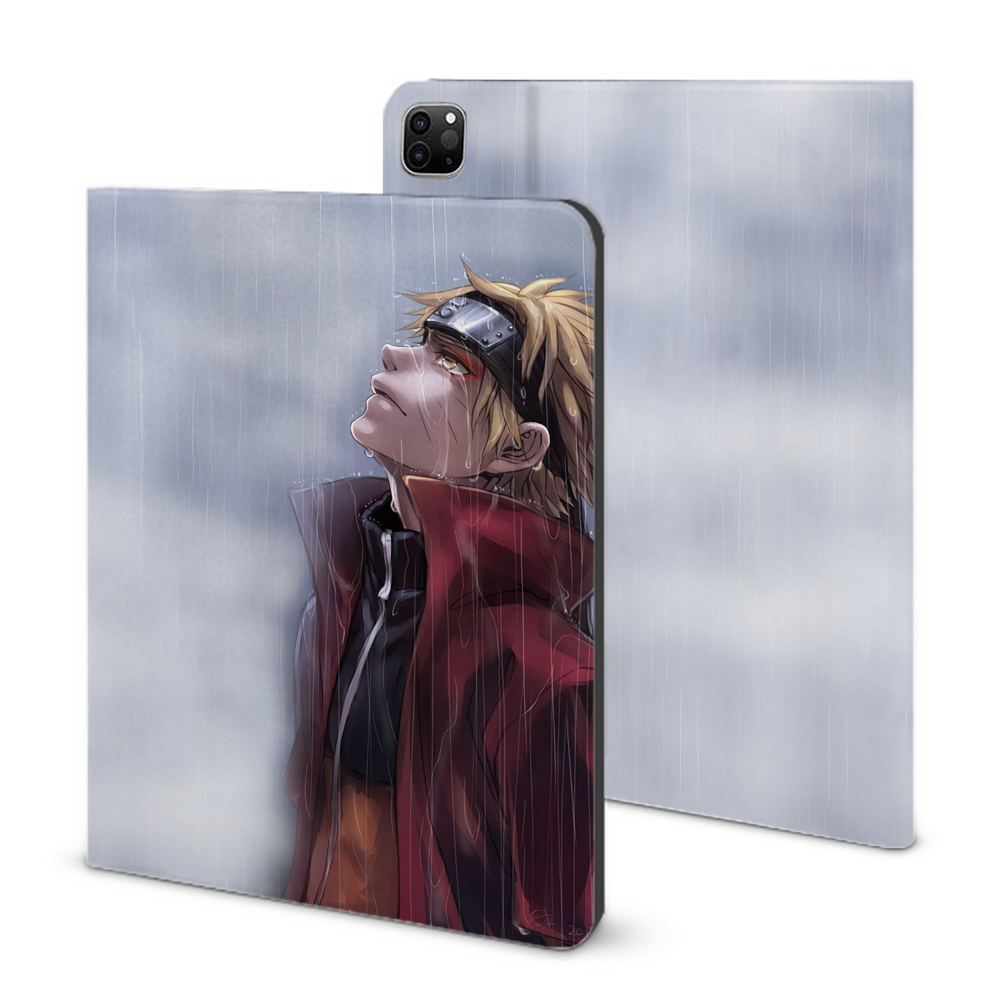 （画像用） NARUTO -ナルト- NARUTO -ナルト- 疾風伝 IPad ケース ブック型 PUレザー TPU 耐衝撃 軽量 薄型 ペン収納なし 全面保護 IPad 各モデル対応